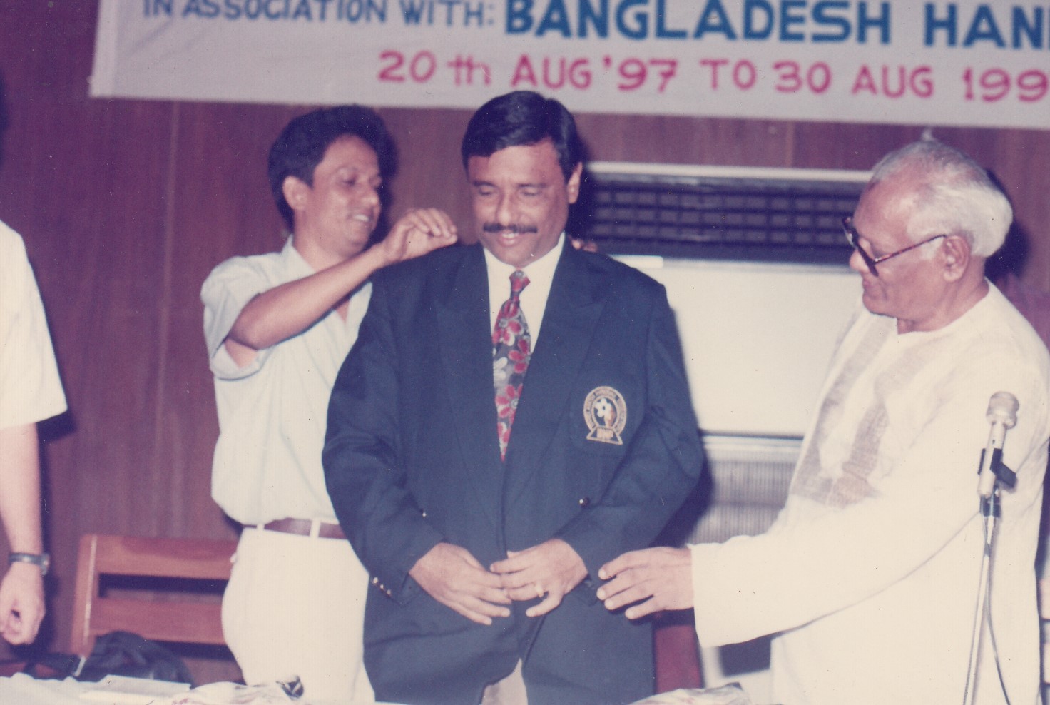 From left General Secretary Asaduzzaman Kohinoor, former Sports Minister Obaidul Quader, Founder President Col. MA Hamid